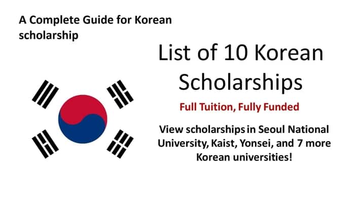 Study in Korea on Scholarship Complete Guide | Top 10 korean Scholarships