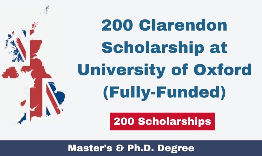 200 Clarendon Scholarships 2024 at University of Oxford