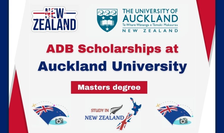 ADB Scholarships 2024 at Auckland University | New Zealand