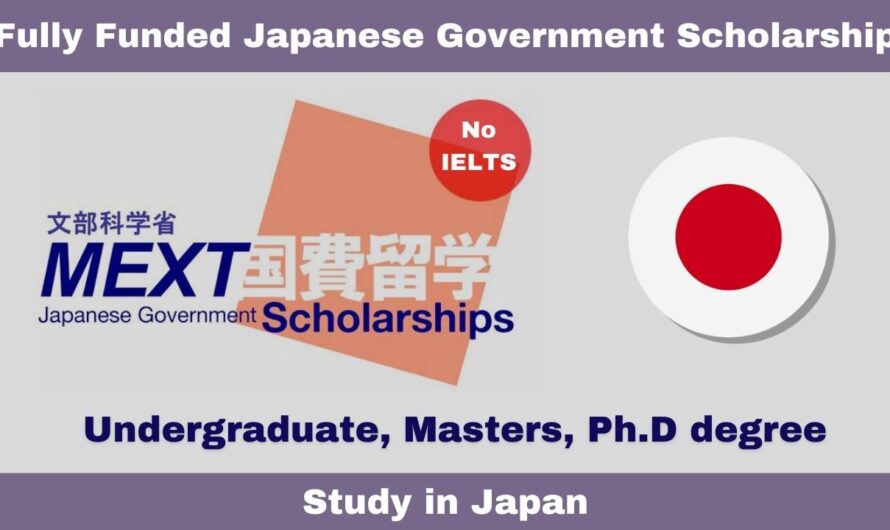 MEXT Japanese Government Scholarship 2024