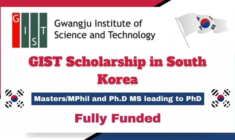 GIST Scholarship in South Korea 2024 (Fully Funded)